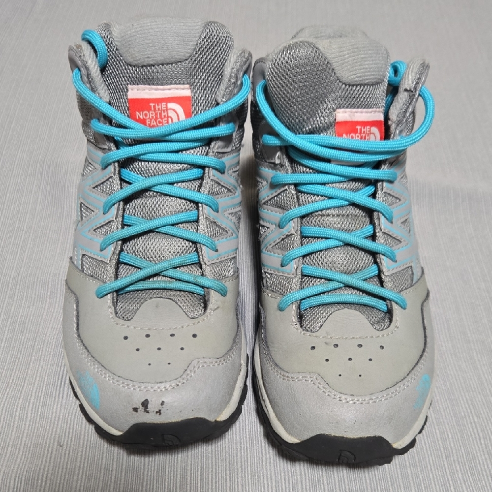 The North Face Kids Gray and Teal Sneakers
